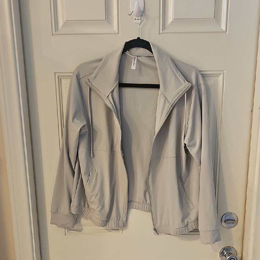 Women's Light Gray Bomber Jacket